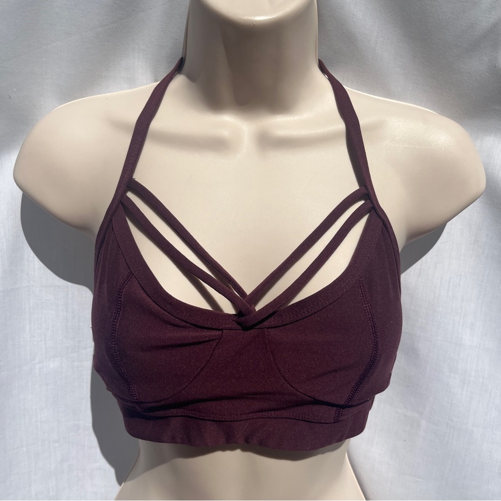 Scorpio Sol Adjustable Racerback Sports Bra - Plum Purple - Size S